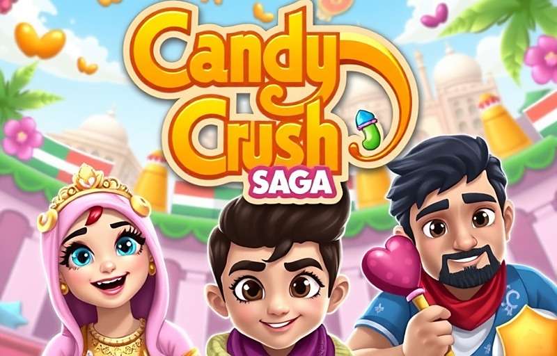 Candy Crush Saga India community event with players enjoying Indian sweets